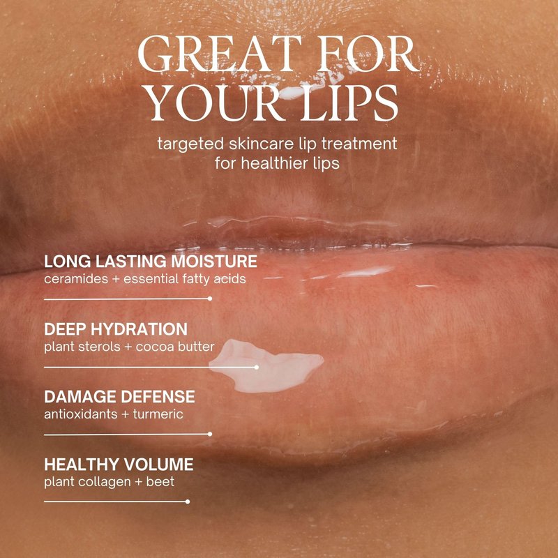 Fitglow Beauty | Night Lip Serum 10 Year Anniversary | Lip Sleeping Mask | Plant-Powered Natural Overnight Lip Mask Treatment | Hydrating Moisturizer for Dry Cracked Chapped Lips | 1 (12g) Tube, Clear