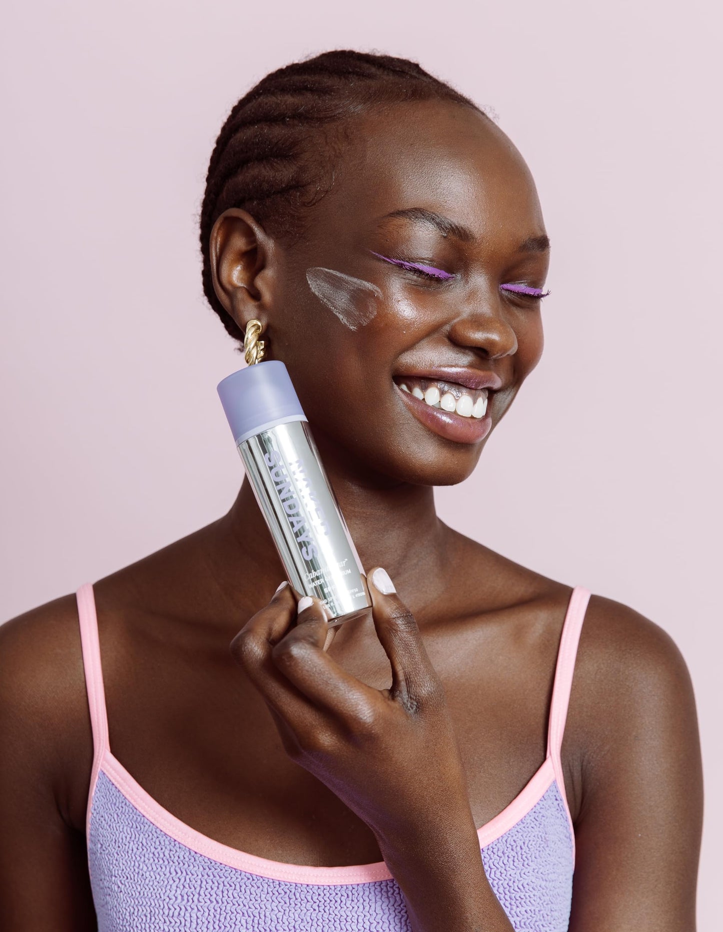 Naked Sundays CabanaClear SPF 50 Face Sunscreen Serum - Invisible Water Gel, Hyaluronic Acid, Broad Spectrum UVA/UVB, Hydrating, Silicone-Free, Fragrance-Free, All Skin Types, No White Cast - 50ml