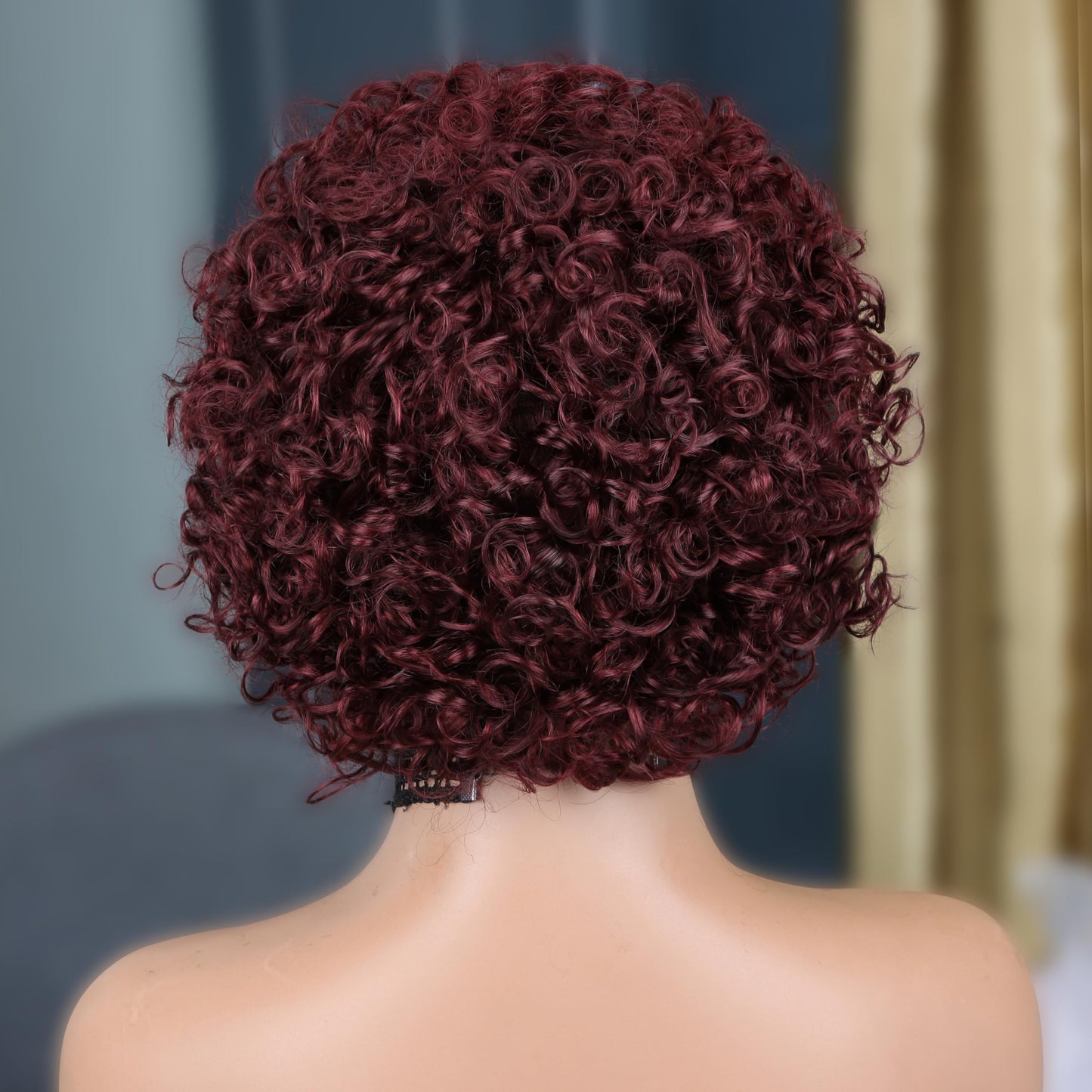 IMANI Short Curly Pixie Cut Wig Human Hair 5X5 Closure Glueless Wigs Human Hair Pre Plucked Pre Cut 8 Inch Brazilian Real Hair Pixie Wigs for Black Women Natural Color