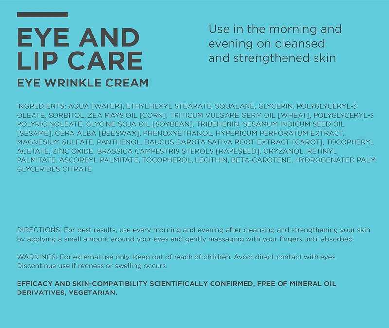 ANNEMARIE BÖRLIND Eye Wrinkle Cream - Natural Vitamin C & E Anti-Aging Formula for Smooth, Bright Skin | 0.67 Oz