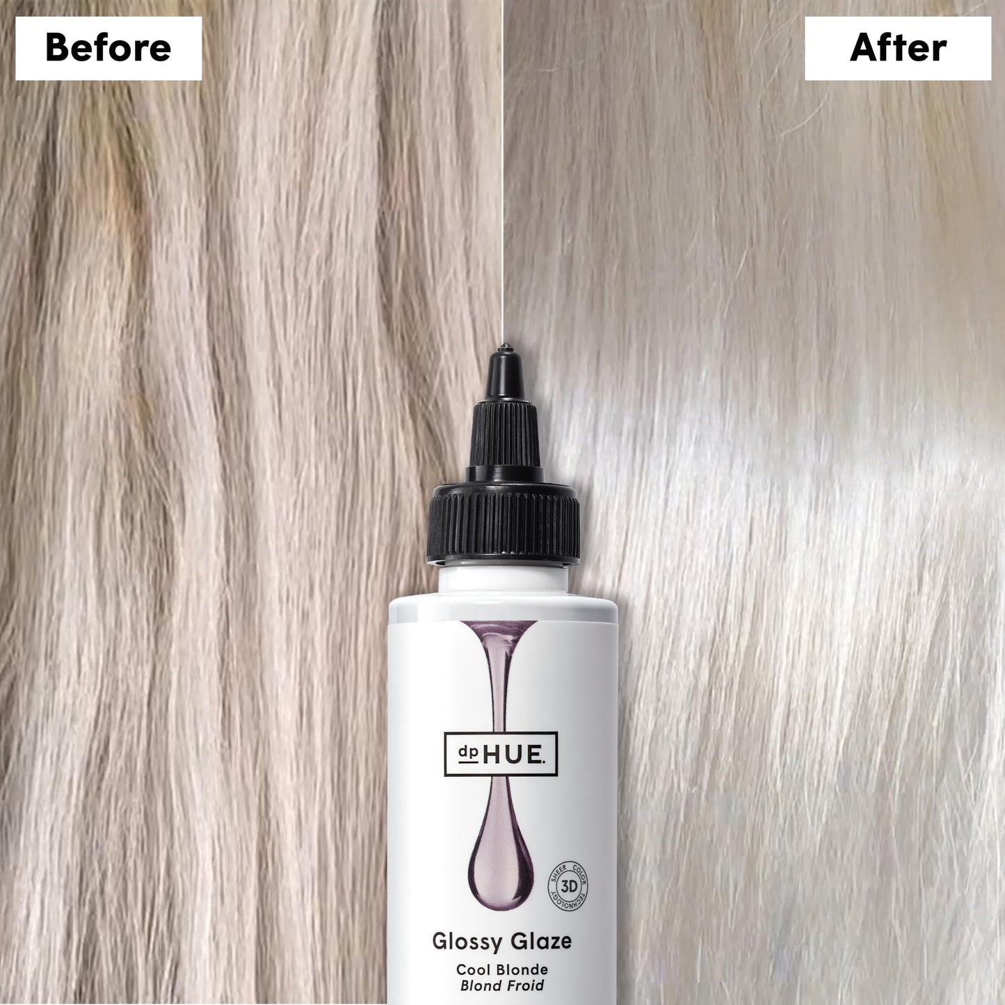 dpHUE Glossy Glaze, Cool Blonde - In-Shower Liquid Hair Gloss for Luminous Shine & Sheer Color - Paraben, SLS & SLES Sulfate Free - Leaping Bunny Certified