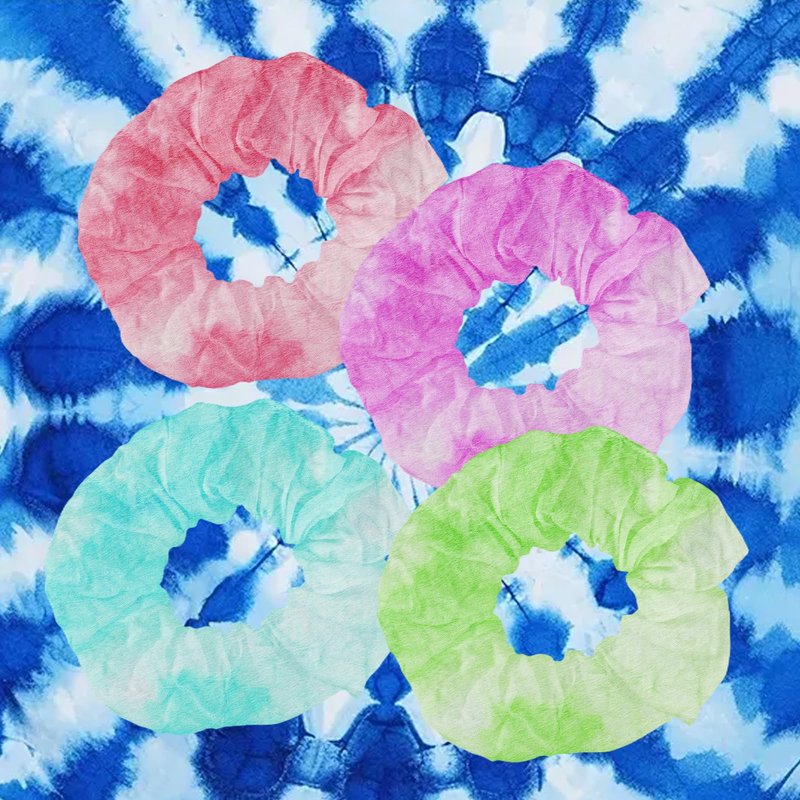 UCEHIPAW 80 Pcs White Cotton Scrunchies Non Slip Stretchy Elastic Head Wrap Holder Hair Ties Accessories 35 Scrunchies 20 Bow Hair Ties 25 Headband for Women DIY Tie Dye Party Supplies