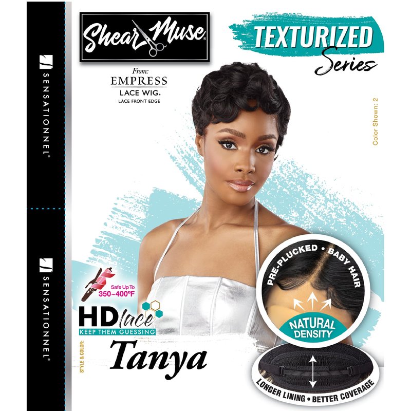 Sensationnel Shear Muse Lace Wig - Tanya Deep Laceparting Hand Tied Ready to Wear Synthetic Prestyled Units (BEIGEBLONDE)