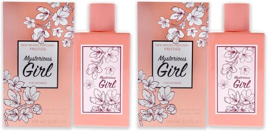 New Brand Perfumes Mysterious Girl Women 3.3 oz EDP Spray (Pack of 2)