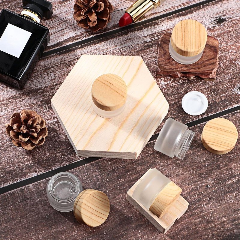 Glass Cosmetic Containers - 30 Empty Sample Jars with Leak-Proof Lids for Lotion & Cream | 30 Gram