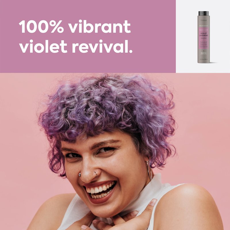 LAKMÉ Teknia Violet Lavender Color Refresh Shampoo, Color Depositing Shampoo for Purple Hair, 10.2 Fl Oz