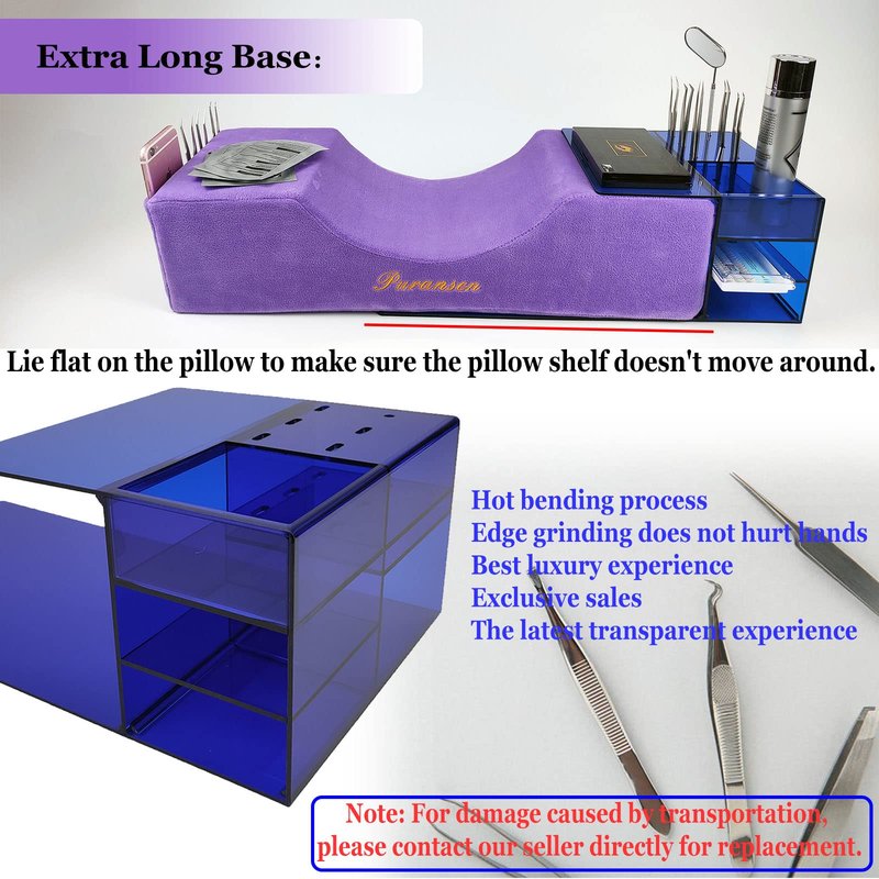 Lash Shelf Organizer, Eyelash Extension Pillow Shelf Stand, Must Have for Lash Techs Tray Makes Making Way More Efficient, Faster and Easier.