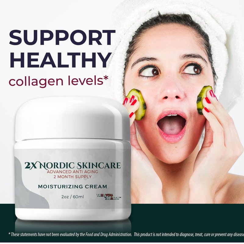 2x Nordic Skincare Cream - 2 Month Supply - Anti Aging Face Cream - Firm & Hydrate - Vitamin A, Collagen, & Ceramide Infused Anti-Aging Moisturizing Cream - Anti-Wrinkle - Skin Glotopix Radiance