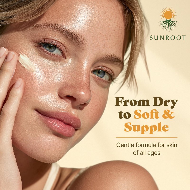 Sunroot Naturals Whipped Tallow Balm, Vanilla Orange Cream Moisturizer, Natural Ingredients, 4oz Glass Jar, Face and Body Care