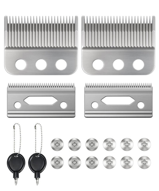 Professional 3-Hole Adjustable Clipper Blade Replacement Compatible with Wahl Designer, Senior, Cordless Designer, Pilot & Sterling Clippers, 1–3 mm Fade Blade