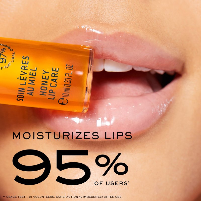 NUXE Rêve de Miel Honey Lip Gloss With Vitamin E and Lavender for Moisturized Shiny Lips, 97 Percent Natural, 0.33 Fl Oz