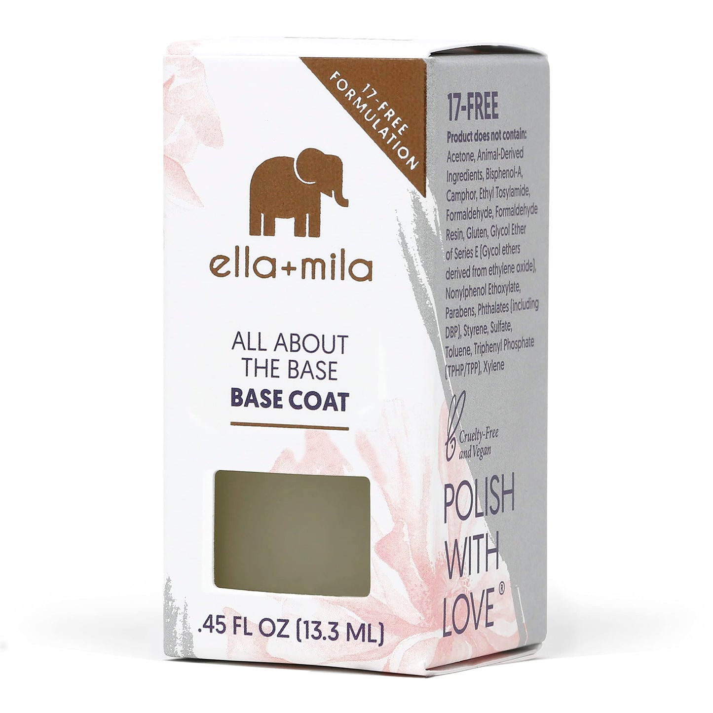 ella+mila Ridge Filler Base Coat - Smoothing Nail Treatment, Clear