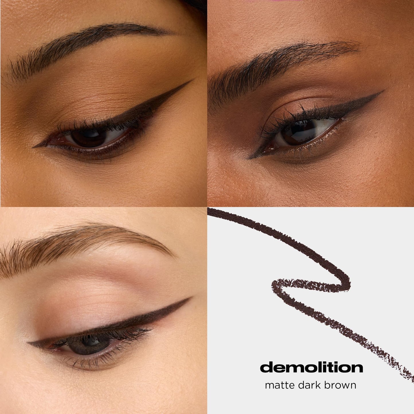 URBAN DECAY 24/7 Glide-On Waterproof Eyeliner Pencil - Smudge-Proof, Long-Lasting, Transfer-Proof, Up to 16HR Wear, Smooth No-Tug Formula, Demolition (Matte Deep Brown) - 0.04 oz
