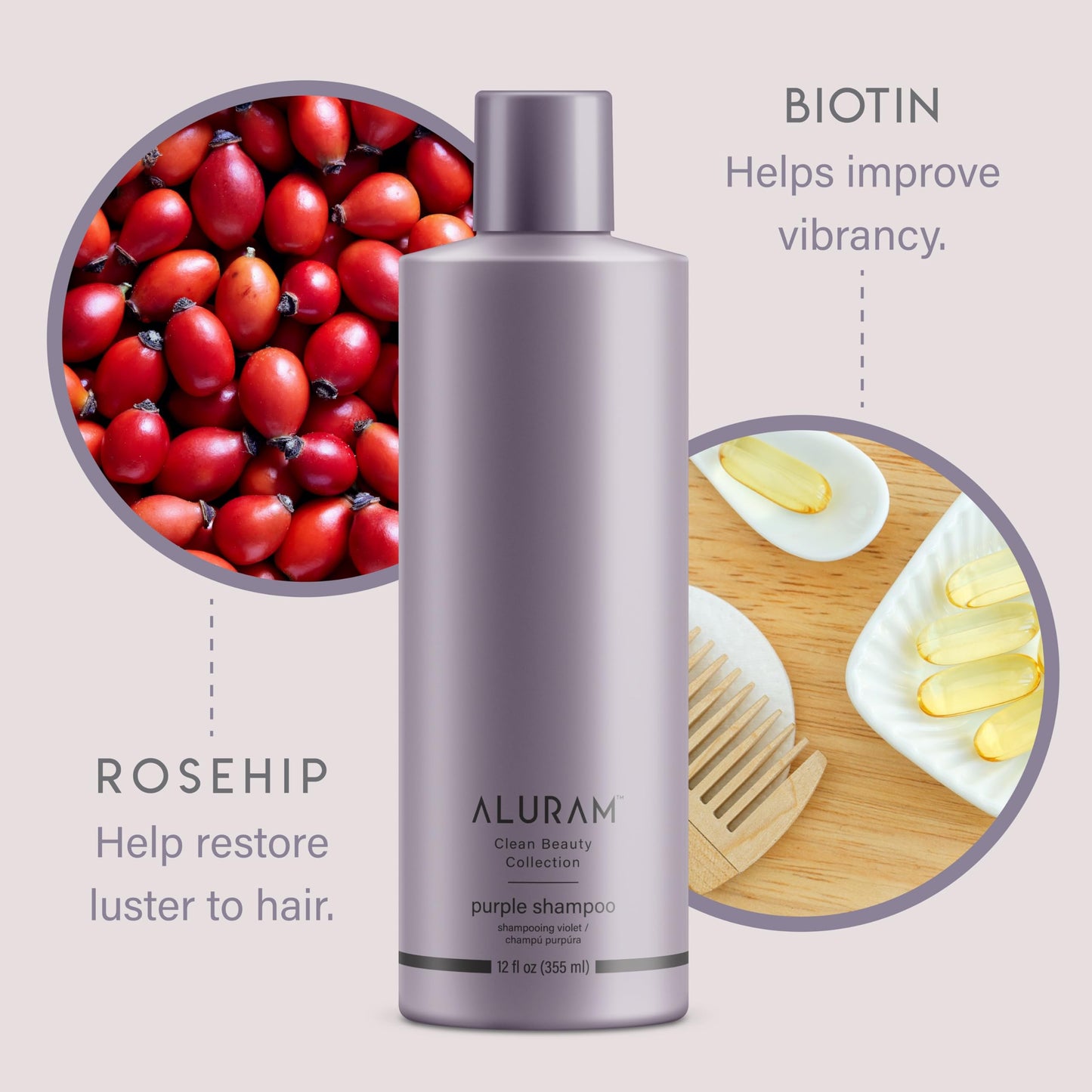 ALURAM Coconut Water Purple Shampoo for Women, Boosts Brightness, Banishes Brass, for All Hair Types