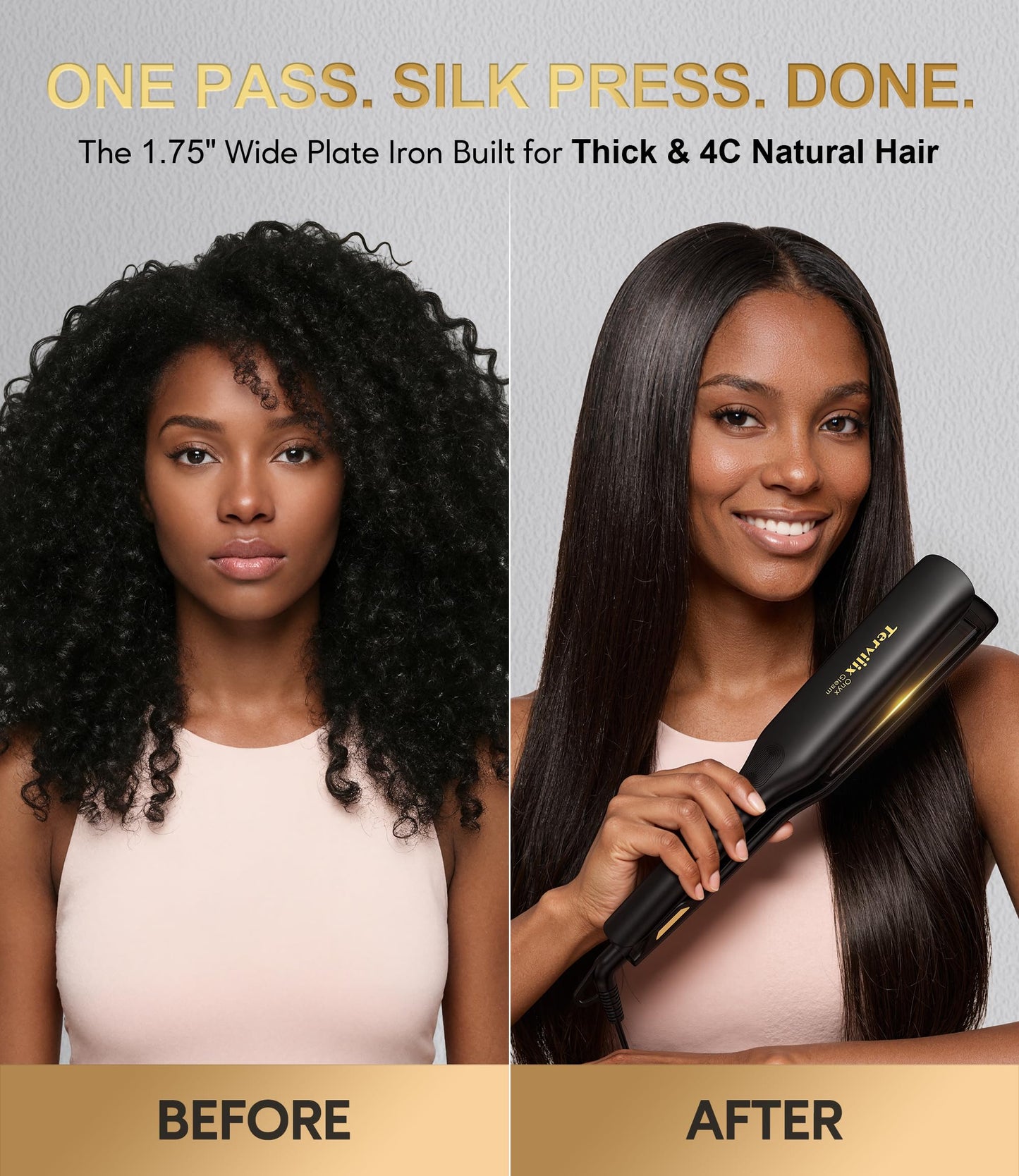 Terviiix 1.75" Flat Iron Hair Straightener for Women