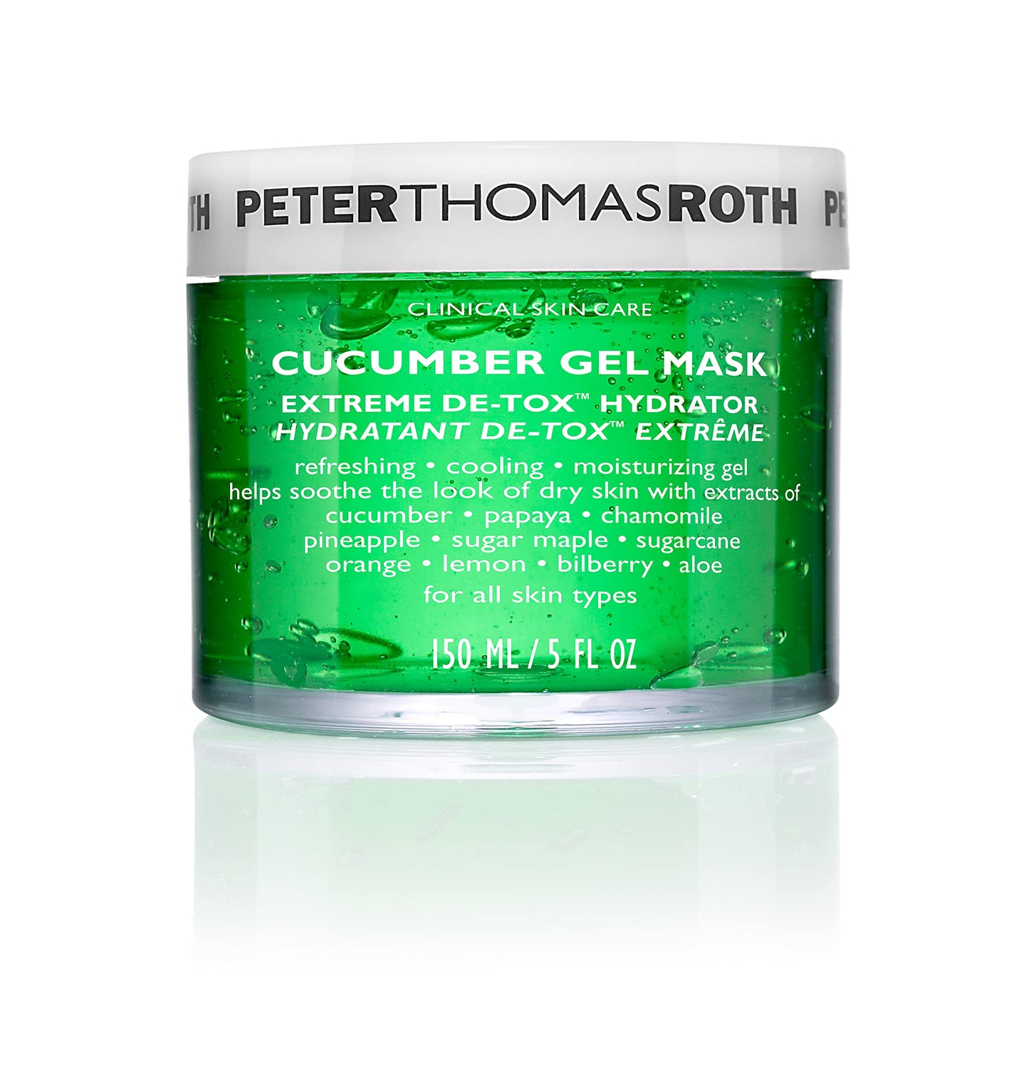 Peter Thomas Roth | Cucumber Gel Mask | Extreme De-Tox™ Hydrator, Cooling and Hydrating Facial Mask, Helps Soothe the Look of Dry and Irritated Skin