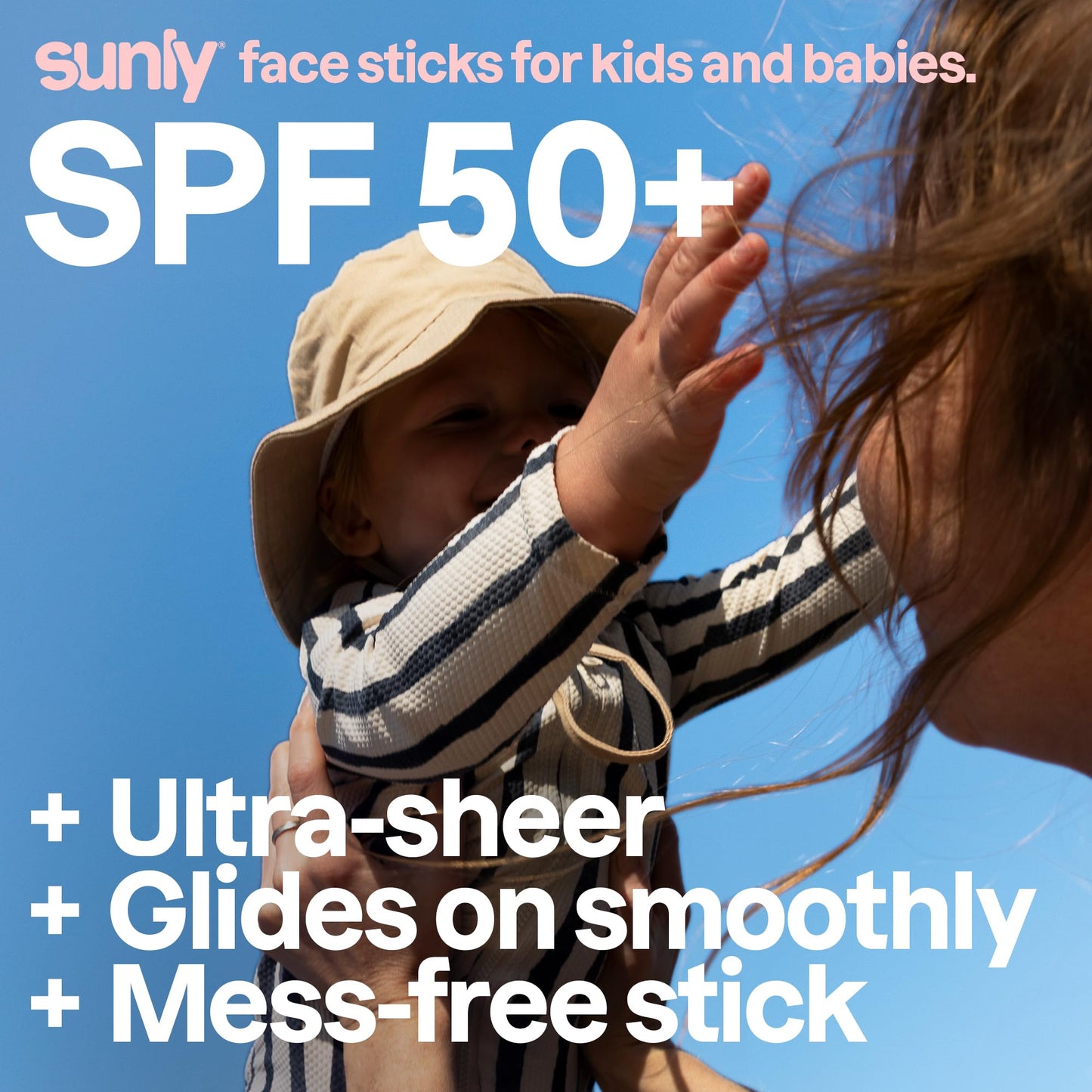 ATTITUDE Baby Mineral Sunscreen Face Stick SPF 50, Broad Spectrum Zinc Oxide, EWG Verified, Non-Nano, Gentle Lightweight Non-Greasy, Vegan, Unscented, 0.53 oz