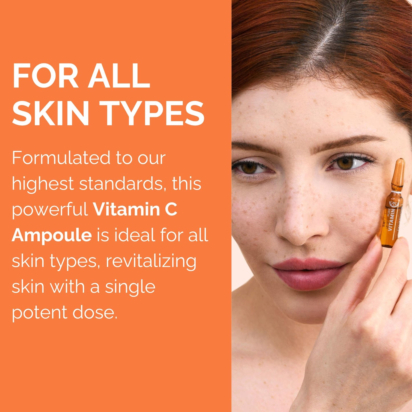 Noche Y Dia Vitamin C Ampoule Oil - Anti Aging Face Moisturizer Serum with Ascorbic Acid - Hydrate and Firm Skin - Boost Collagen - 12 x 2mL (.07 fl oz)