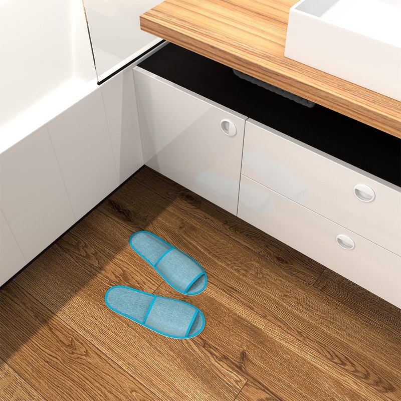Maeline Bulk 18 Pairs Disposable House Slippers for Family, Guests - Slip-on Open Toe Indoor Home Spa Hotels Office Slipper for Women, Men