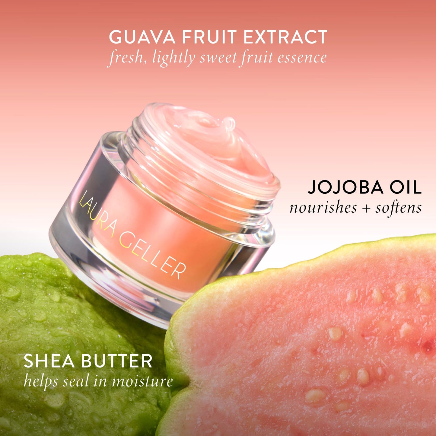 LAURA GELLER NEW YORK Hydrating Lip Mask – Deep Moisture Lip Treatment for Dry, Chapped Lips with Jojoba Oil & Shea Butter – Includes Applicator – Guava