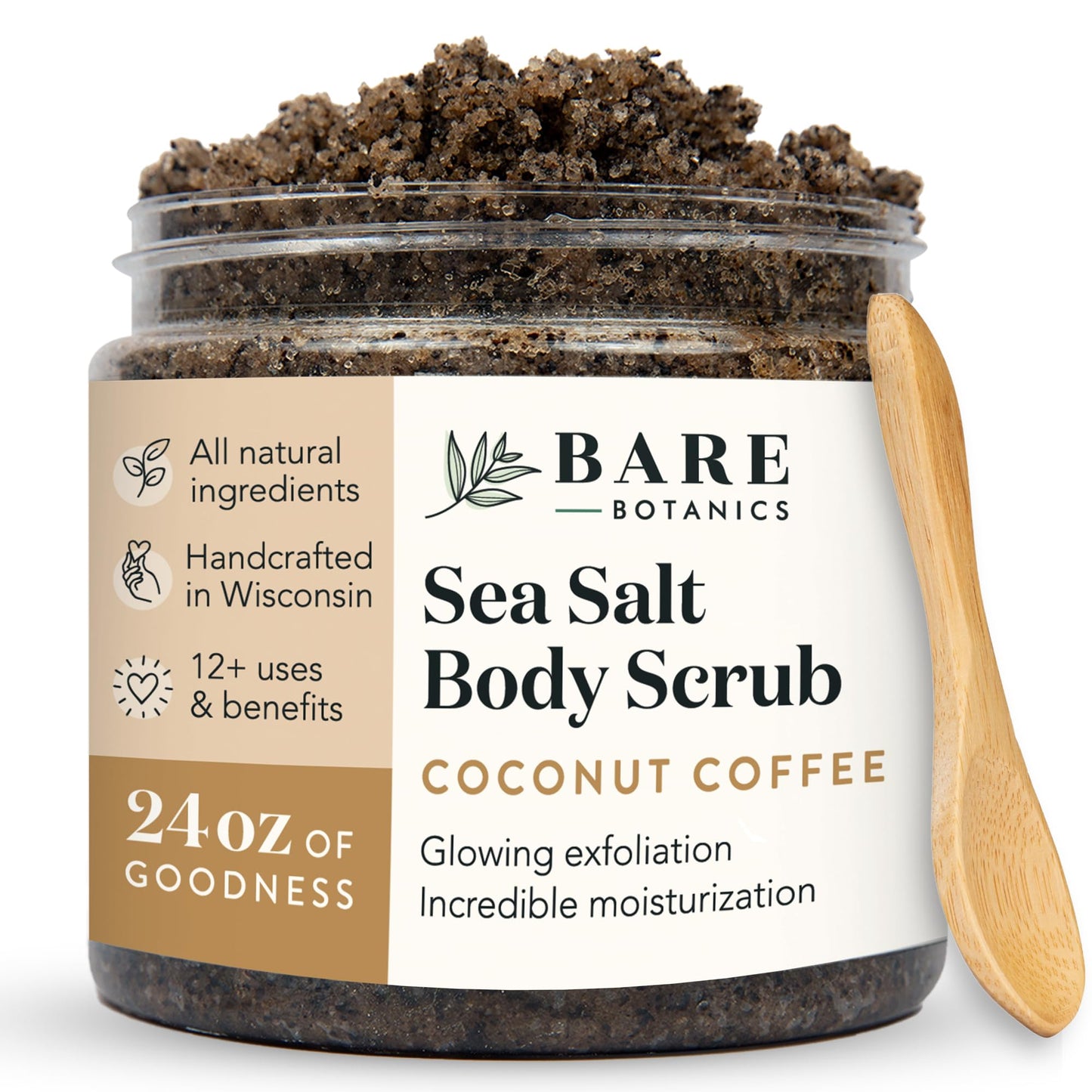 Bare Botanics Sweet Almond Hair & Body Oil + Coconut Coffee Body Salt Scrub