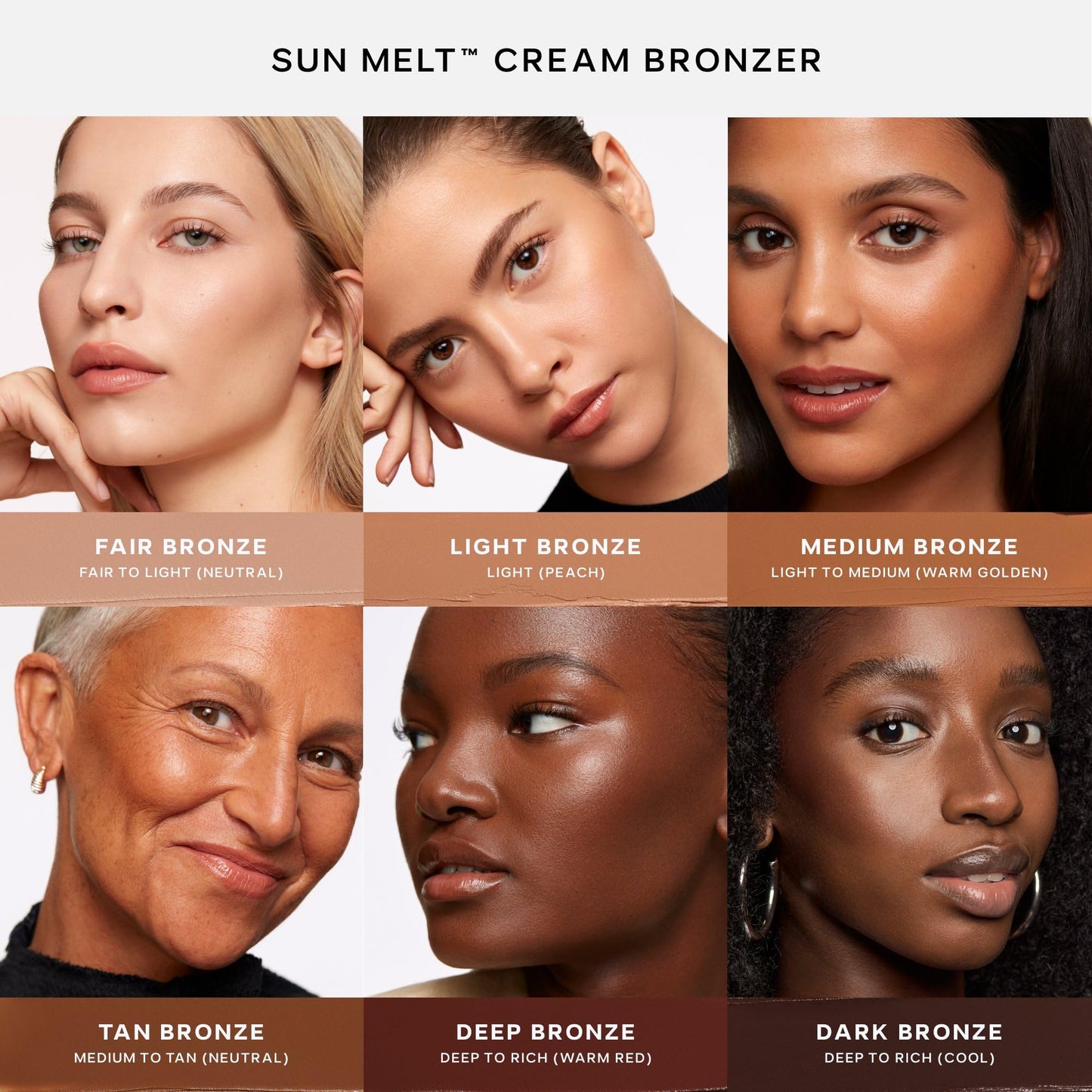Saie Sun Melt Cream Bronzer - Buildable Balm Face Bronzer for Effortless Sculpting - Cream Contour Enriched with Vitamin C, Nourishing Skincare Ingredients & a Natural Finish - Light Bronze (1 oz)
