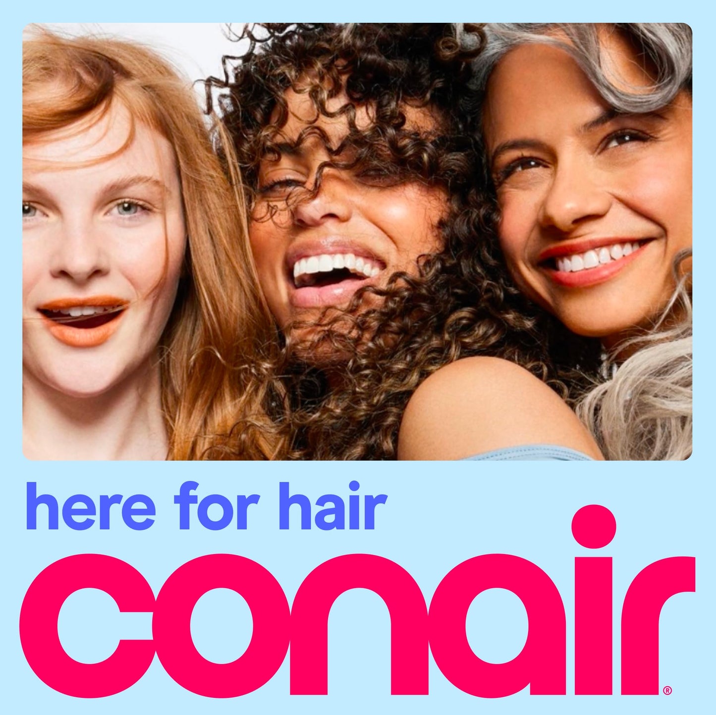 Conair Hair Dryer with Diffuser, Concentrator & Round Brush, Black