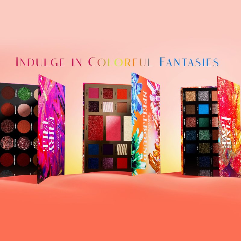 Colorbar Eyeshadow Palette - Richly Pigmented Glitter Eyeshadow - Crease-Proof and Velvety Smooth - Long-lasting Wear - Fairy Tale - 1 oz