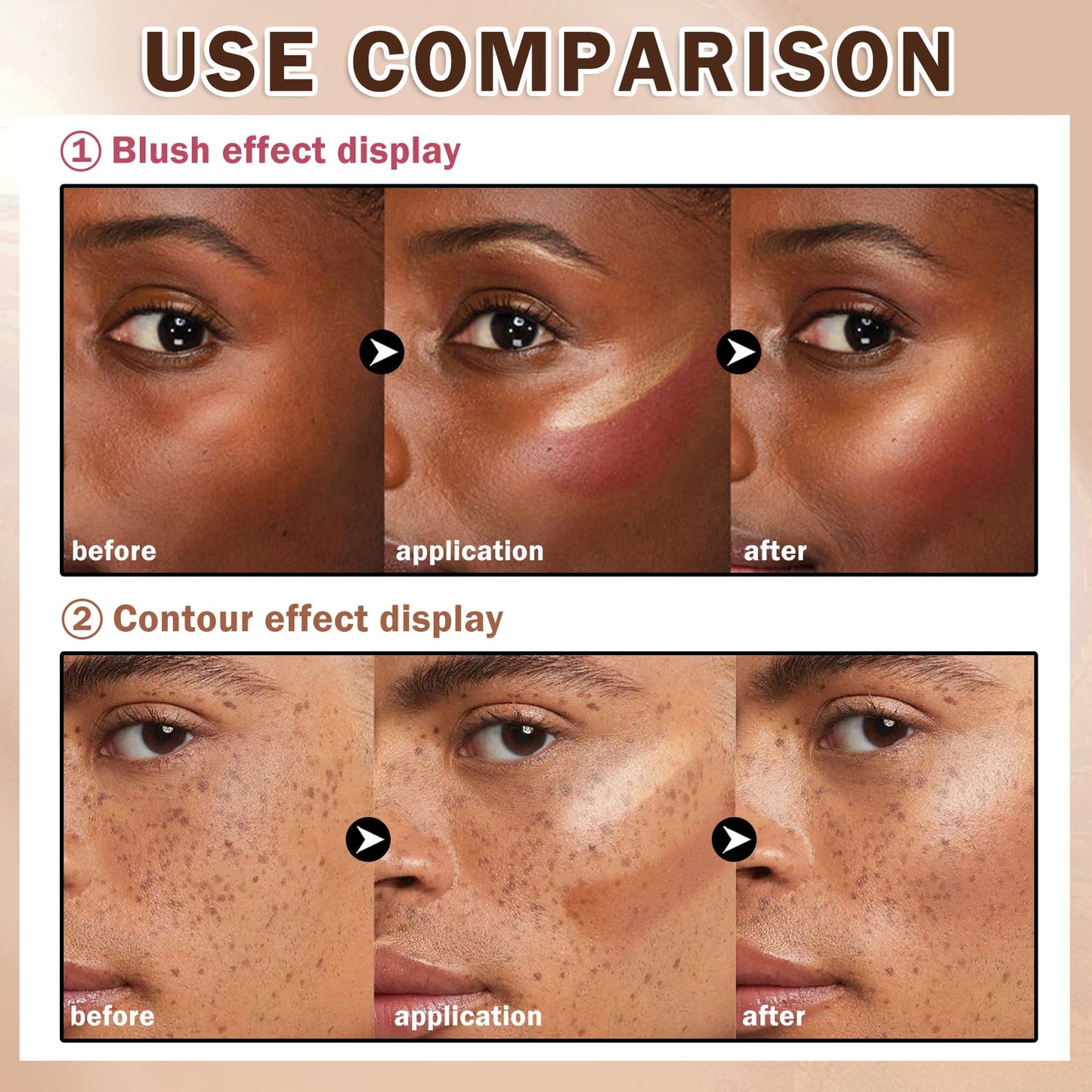 AOAZXBB 12 Colors Cream Blush Palette Cream Concealer Foundation Palette,Natural Matte Face Makeup Palette with Brush