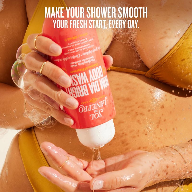 Bom Dia Bright Clarifying AHA BHA Body Wash - Refreshing Exfoliating Cleanser for Radiant Skin