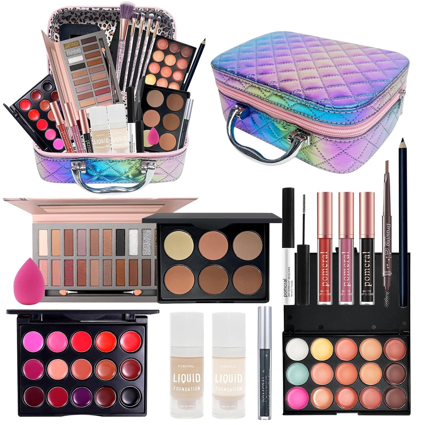 Travel Makeup Kit for Women | Complete Makeup Set for Girls Aged 5-12 | Perfect Gift for Beginners and Teens