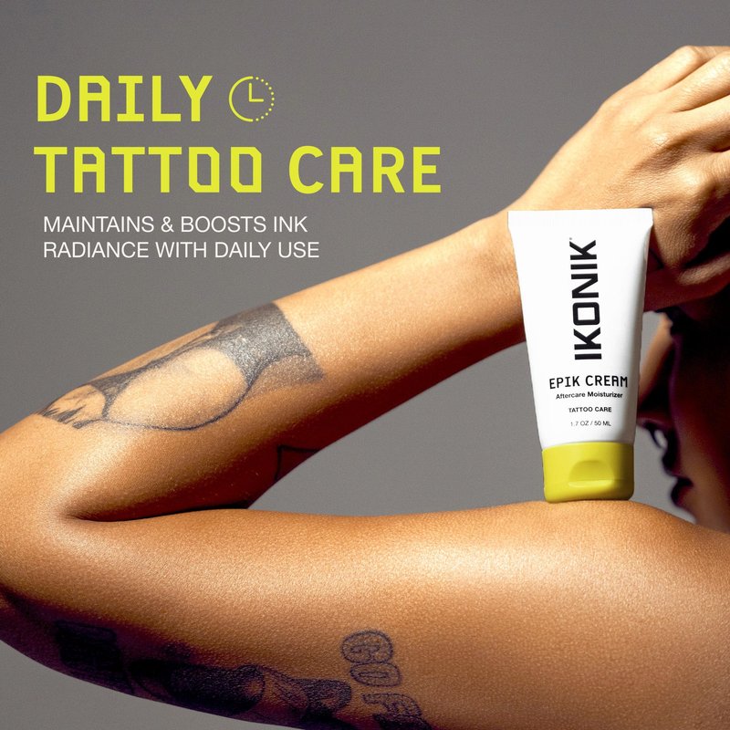 IKONIK Epik Tattoo Aftercare Cream - Tattoo Cream Aftercare Kit for Tattoo Care, Reducing Inflammation & Promoting Tattoo Healing | Tattoo Moisturizer to Bring Back Skin Moisture & Revive Ink (50ml)