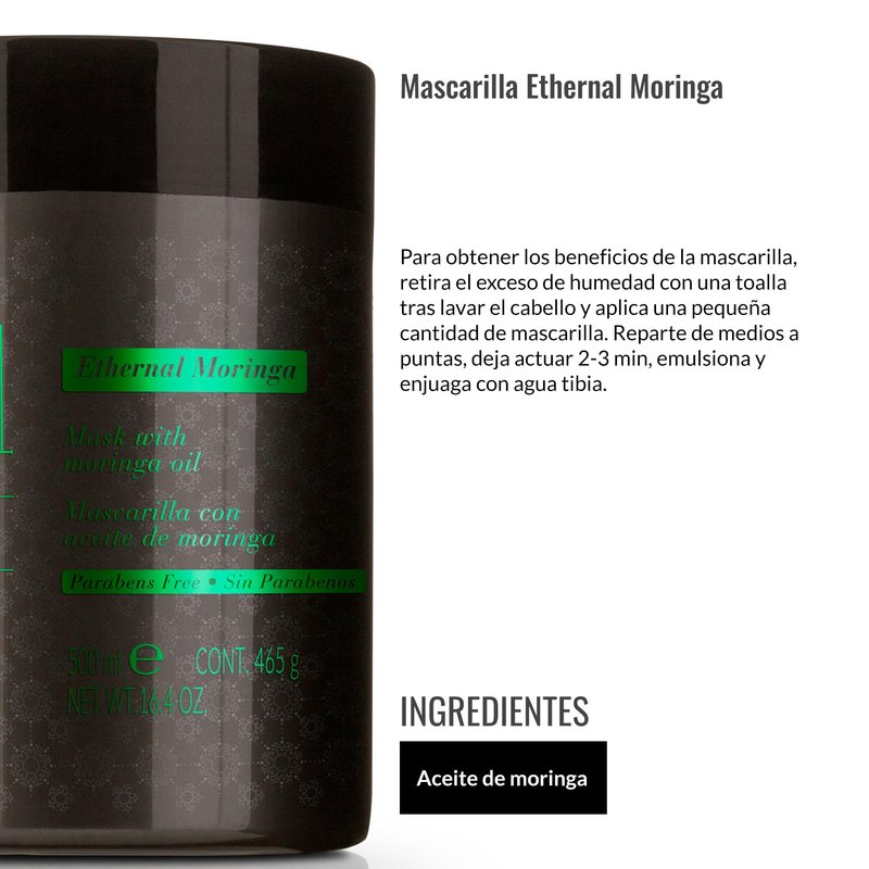 Lendan - Hydrating Hair Mask - Ethernal Moringa Mask - 500 ml - For Dry or Damaged Hair - With Moringa Oil - Helps Hydrate and Nourish for a Healthier Look - Helps Strengthen Hair