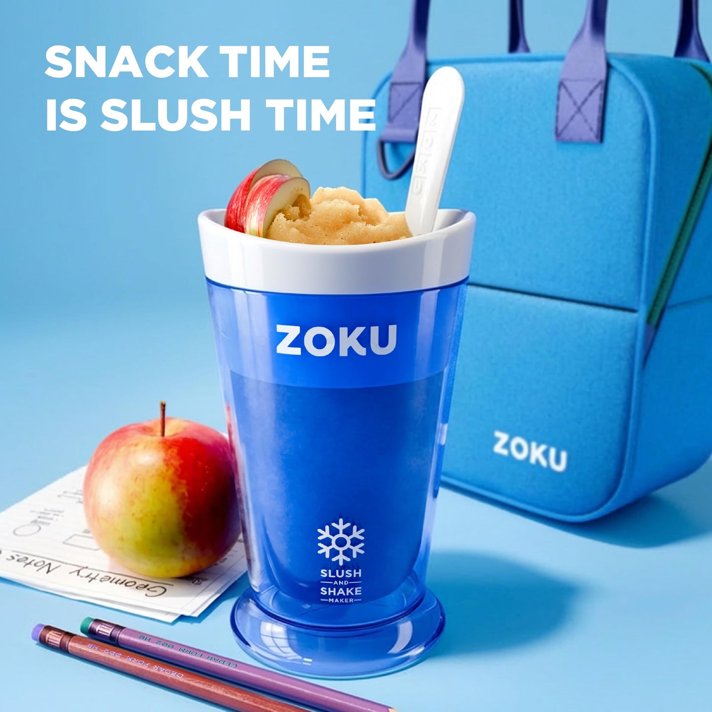 Zoku Slushie Cup With Slush Spoon Freezer Core Single-Serve Cup, Unicorn