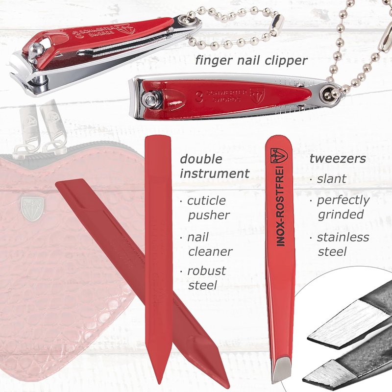 5-Piece Manicure Pedicure Grooming Kit - Professional Nail Care Set with Leather Case | Gift Box Included