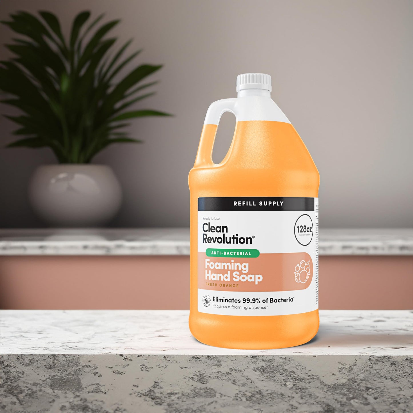 Clean Revolution Antibacterial Foaming Hand Soap Refill, 128 Fl Oz - Made in USA