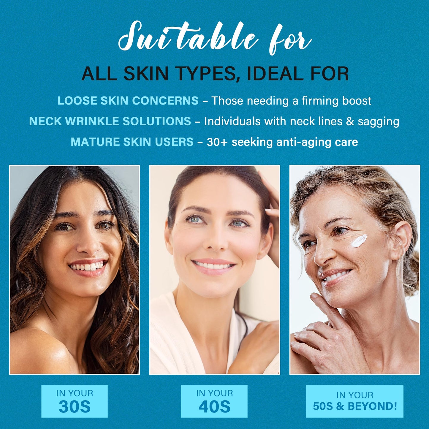 Tighten and Lift Neck Cream: Instant Face Lift Cream - 6-in-1 Anti-Aging Face Moisturizer for Anti-Wrinkle, Firm - Collagen, Retinol, Peptides & Hyaluronic Acid Neck Firming Cream for Skin Care