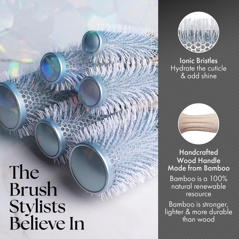 Olivia Garden EcoHair Thermal Round Eco-Friendly Bamboo Hair Brush (1")