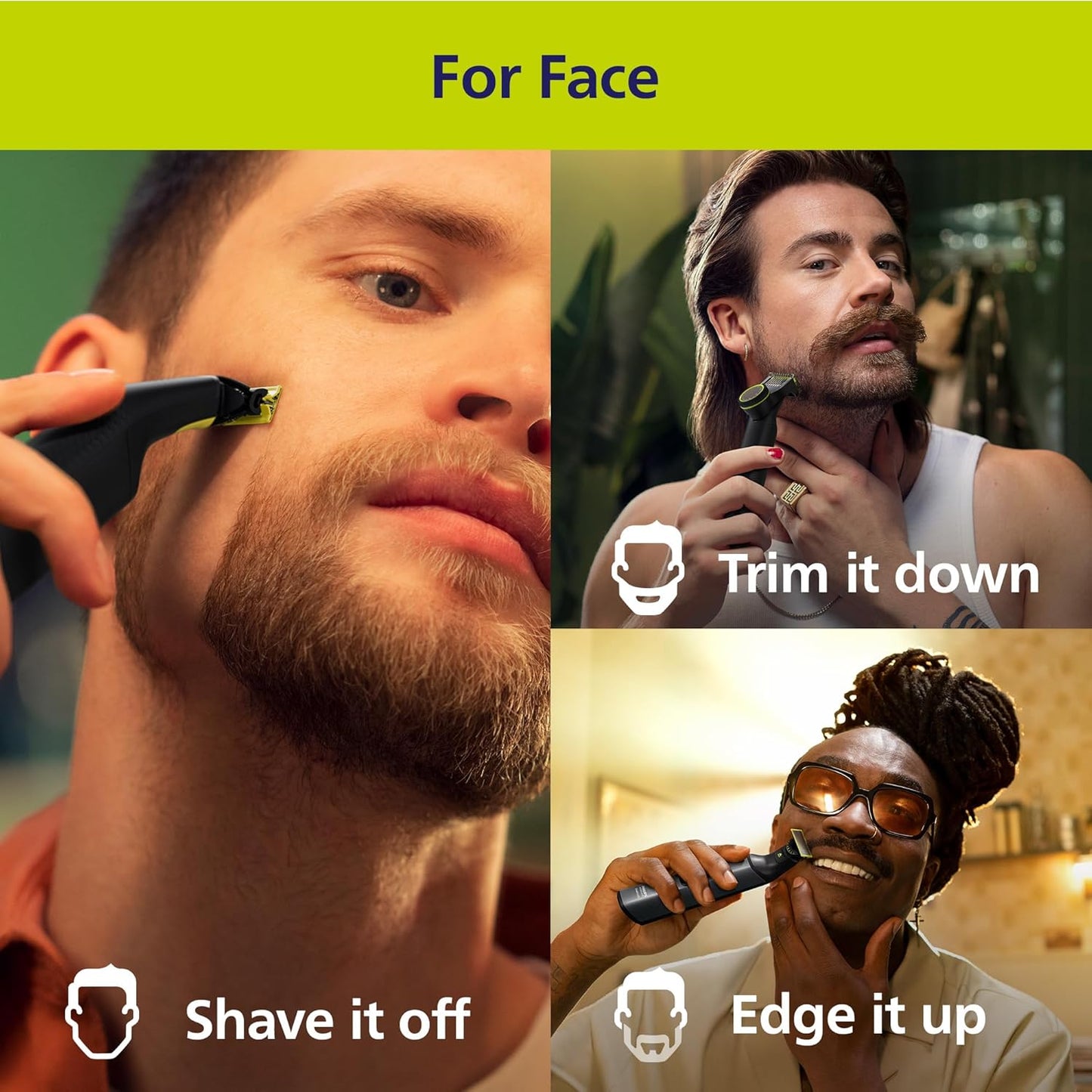 Philips Norelco OneBlade 360 Pro - Hybrid Electric Beard Trimmer & Body Groomer | 360 Blade Technology, Model QP6552/90
