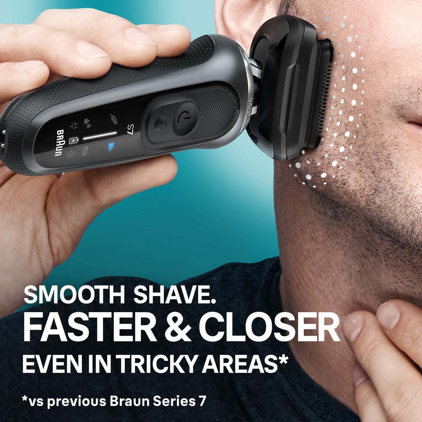 Braun Series 7 70 Shaver Stainless Steel Battery Powered Maleelectric shaver