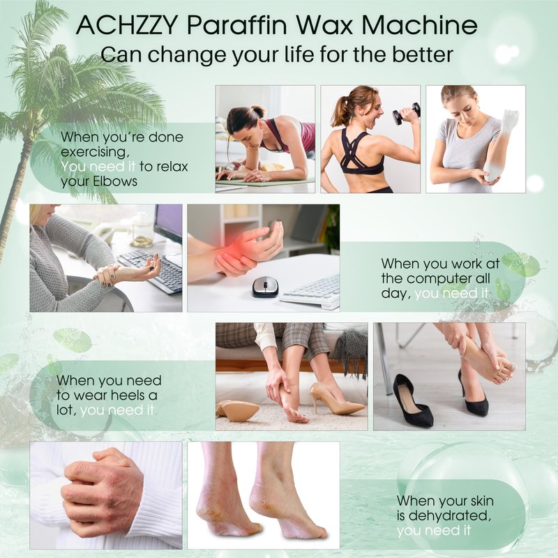 Achzzy Natural Paraffin Wax Refills, 12-Pack Paraffin Wax Blocks of Coconut Scent for Paraffin Bath, Paraffin Wax for Hand and Feet for Deep Hydration, Moisturizing and Nourish(Coconut)