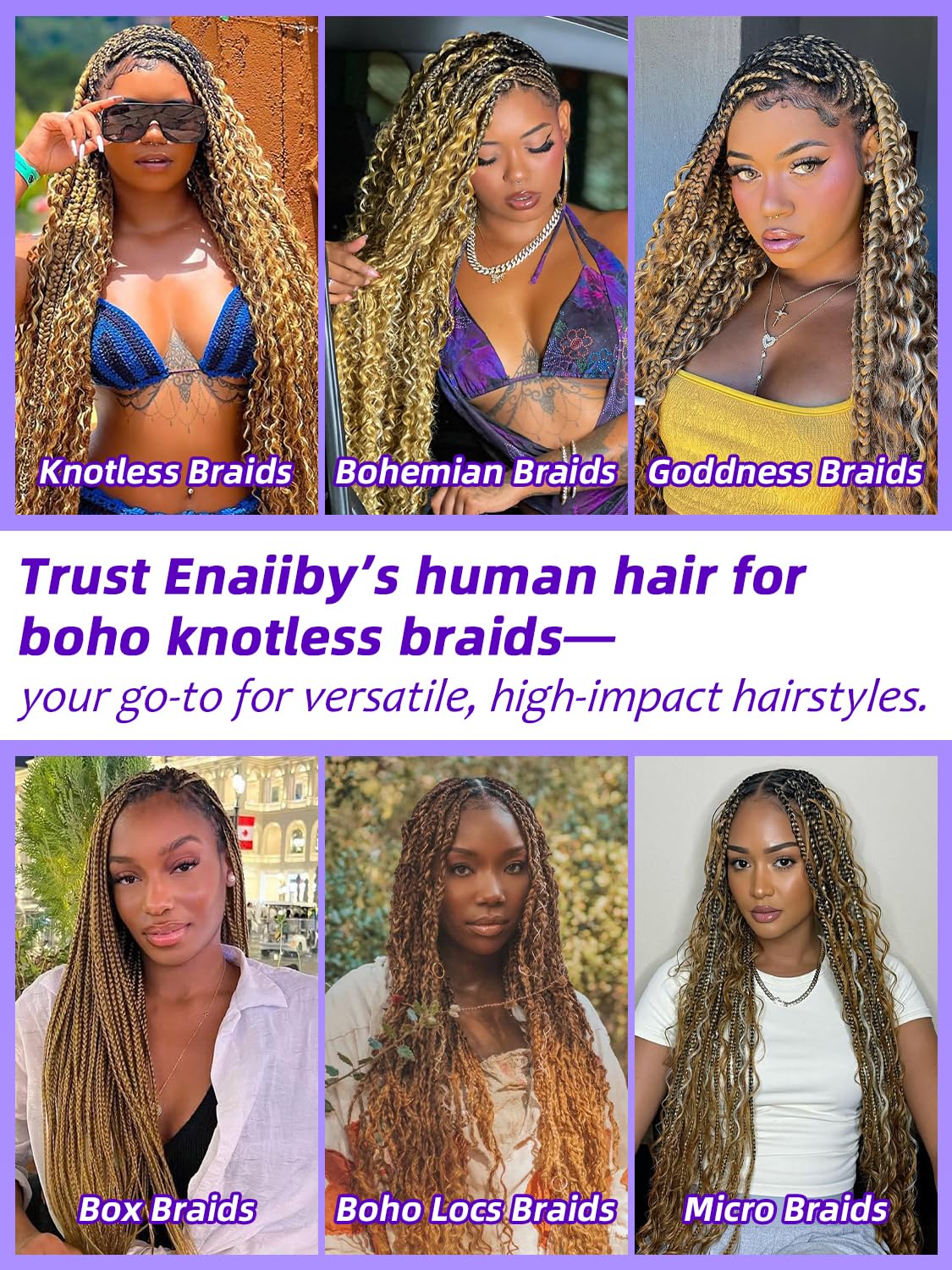 Enaiiby Color 27 Bundles Human Hair 50g 26 Inch, Blond Braiding Hair Loose Deep Wave Bundles Human Hair for Braiding Curly Hair Bulk, 12A No Weft 100% Real Virgin Hair Honey Blonde Boho Hair