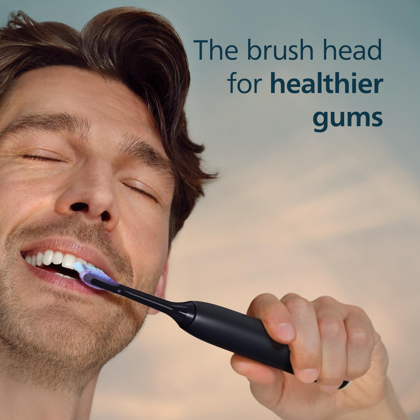 Philips Sonicare G3 Two-in-One - Genuine Replacement Electric Toothbrush Heads, Black, 4 Pack One Year Supply, HX9054/95
