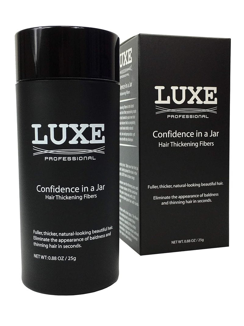 LUXE Hair Building Fibers - Thickening Fibers for Fuller Hair - Hypoallergenic & Dermatologist Tested | Dark Brown, 2-Month Supply