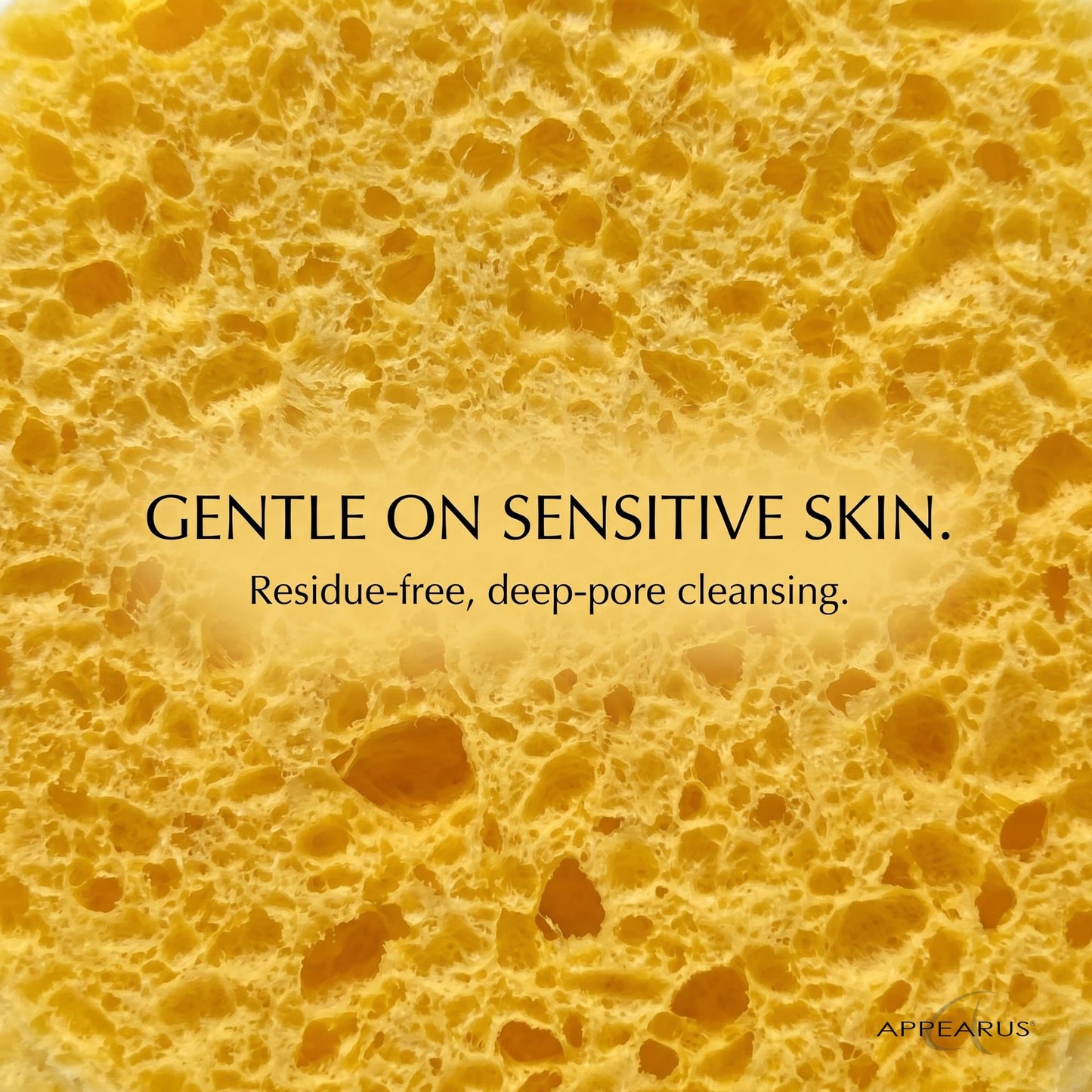 Appearus Natural Cellulose Facial Sponges – 50 Pack (Compressed) – Professional Spa Facial Sponge Pads for Cleansing, Exfoliating, Makeup Removal – Natural Yellow – Gentle on Sensitive Skin