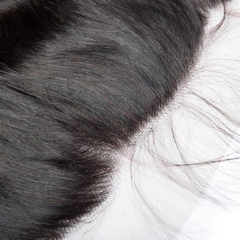 Lemoda 13x4 HD Transparent Lace Frontal - Body Wave Brazilian Virgin Human Hair | Natural Black 18 Inch