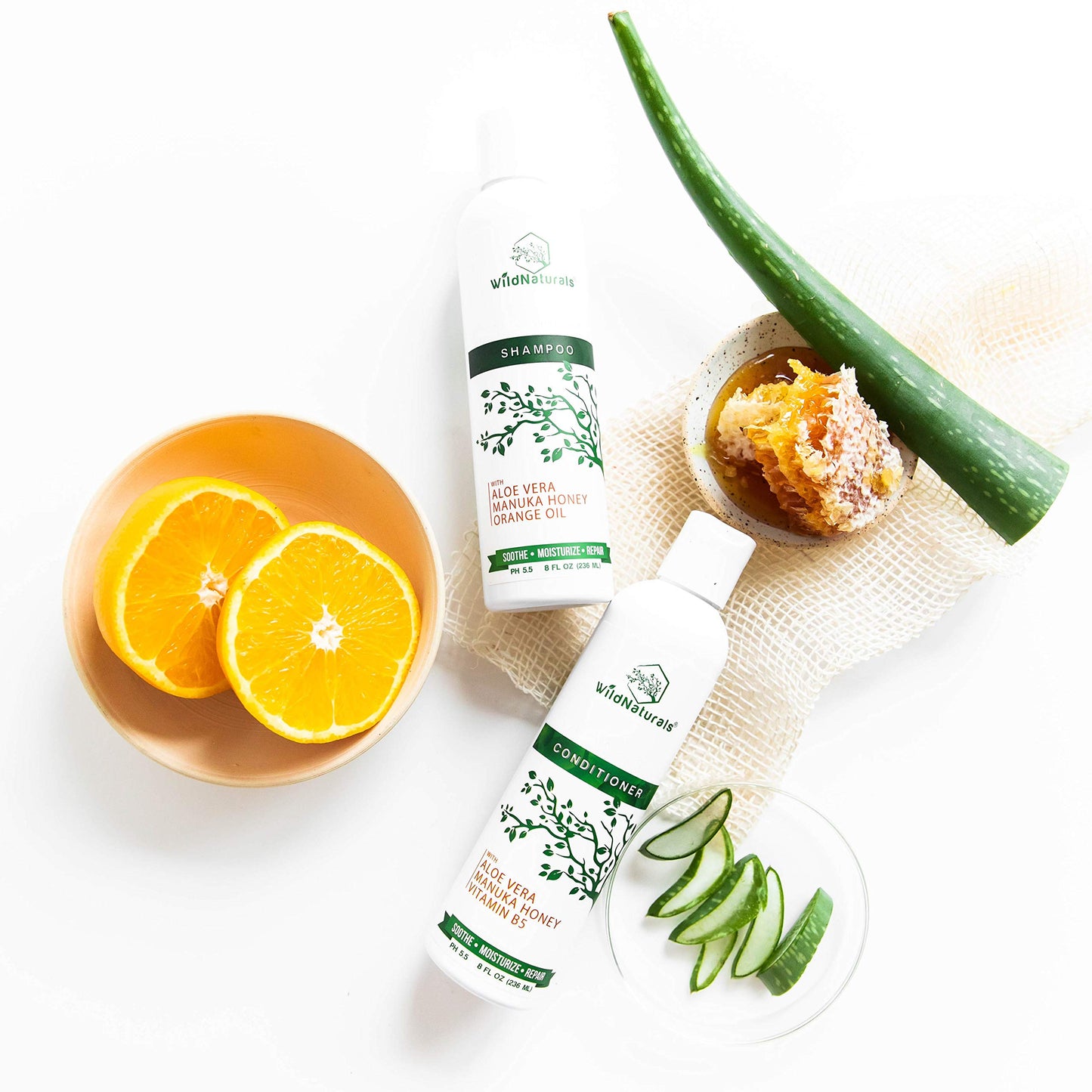 Natural Hydrating Conditioner for Dry & Itchy Scalp - Sulfate Free Dandruff Moisturizing Conditioner with Aloe Vera & Manuka Honey - for Oily Hair & Curly hair - Help Hair Growth with Coconut Oil