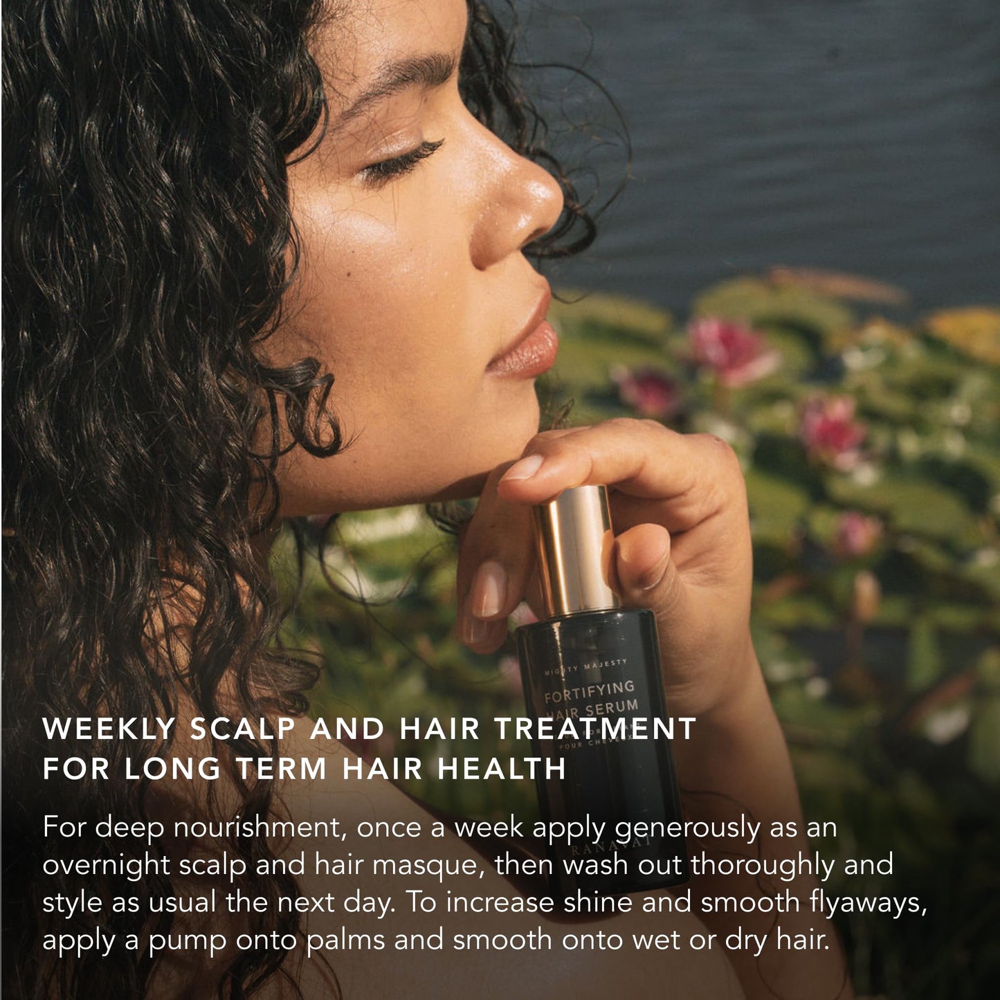 RANAVAT Mighty Majesty Travel Size Hair Serum - Fortifying Hair Oil Serum for Scalp Hydration, Frizz Control, & Hair Shine - With Jasmine and Amla Extract (0.5 oz)