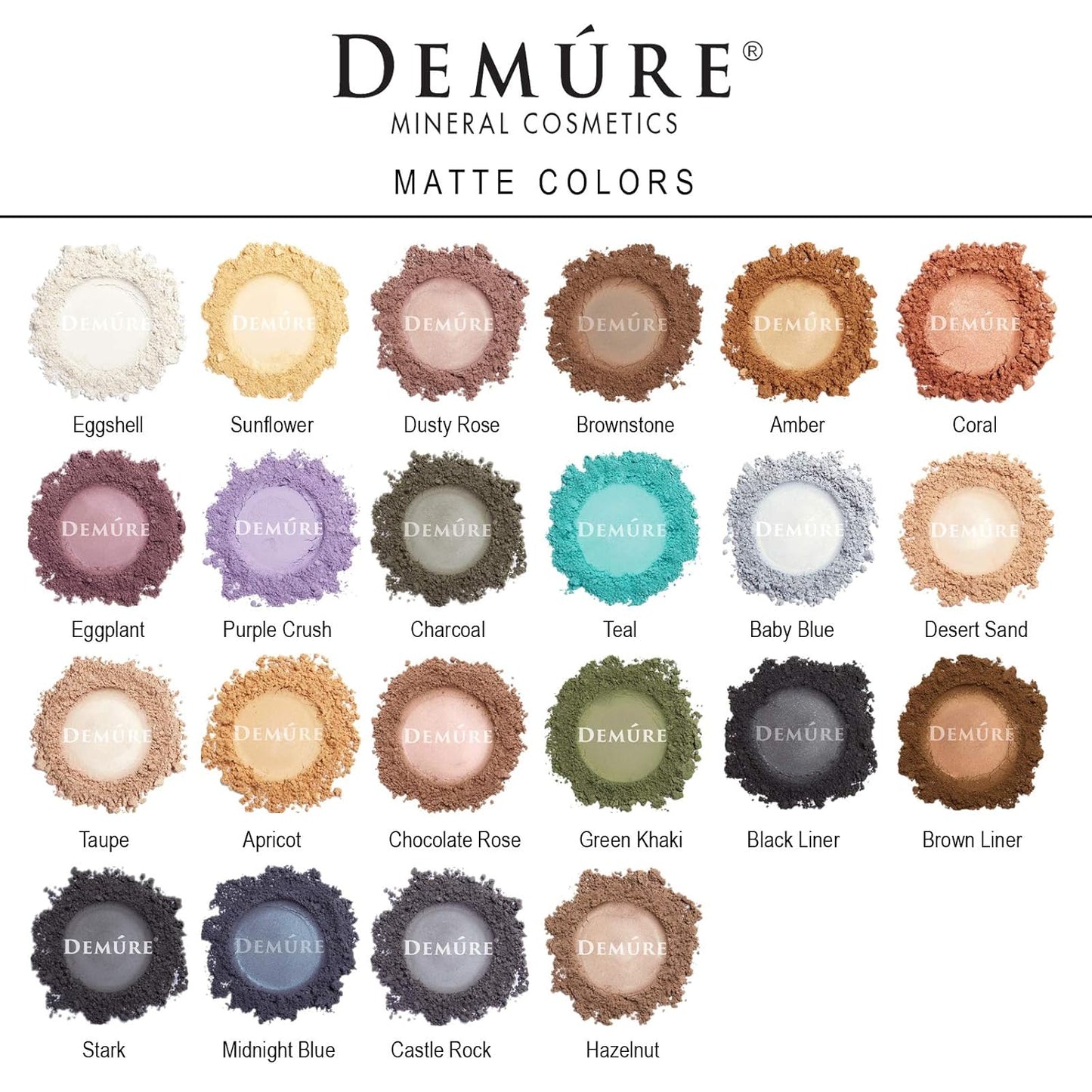 Demure Mineral Makeup - Midnight Blue Matte Eyeshadow | Loose Powder Eye Makeup for Professional Looks