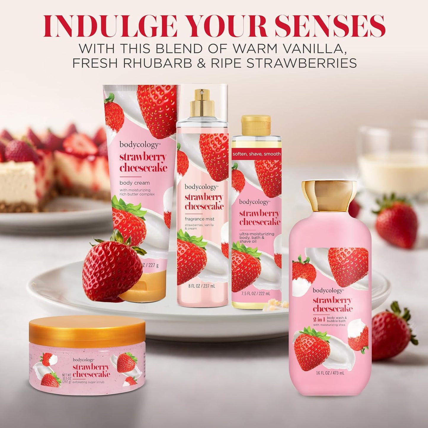 Long-Lasting Strawberry Cheesecake Body Mist - 8 Fl Oz | Bodycology